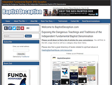Tablet Screenshot of baptistdeception.com